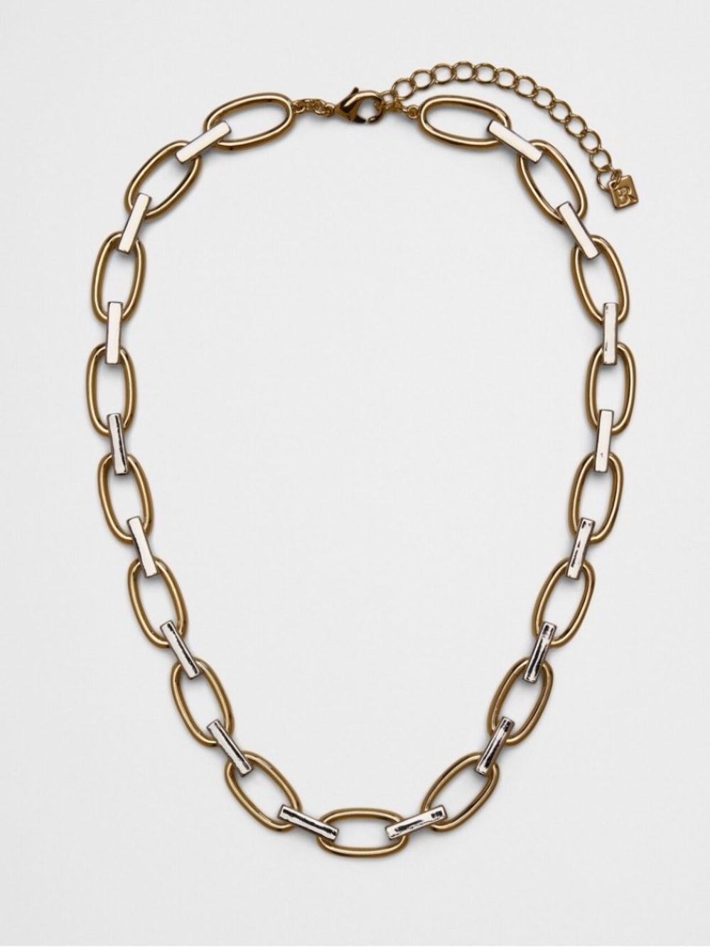 NWT Banana Republic Gold and Silver Oval Link Necklace
